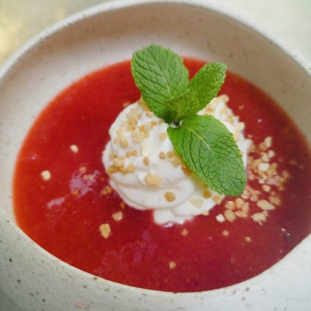 Sopa de maduixa